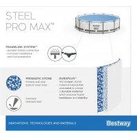 Bestway 56418 BW Каркасный бассейн Steel Pro Max 366х100см, 9150л, фил.-насос 2006л/ч, лестница Bestway 56418 BW Каркасный бассейн Steel Pro Max 366х100см, 9150л, фил.-насос 2006л/ч, лестница