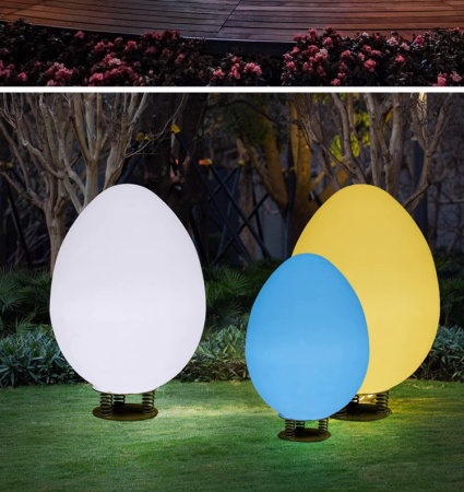 Светильник Яйцо 54х95 солнечная батарея, RGB
