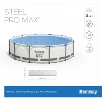 Bestway 56418 BW Каркасный бассейн Steel Pro Max 366х100см, 9150л, фил.-насос 2006л/ч, лестница Bestway 56418 BW Каркасный бассейн Steel Pro Max 366х100см, 9150л, фил.-насос 2006л/ч, лестница